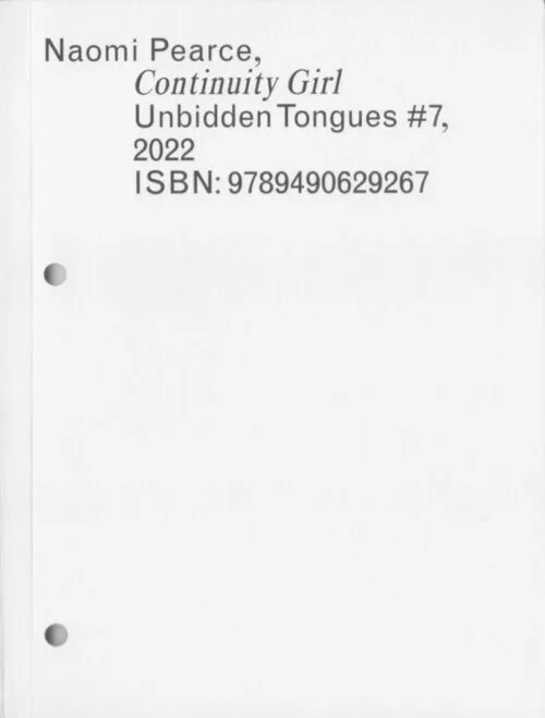 Cover Unbidden Tongues #7: Continuity Girl Cover Unbidden Tongues #7: Continuity Girl