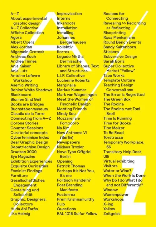 The Book from A—Z by Anja Lutz; A—Z eds.. Published by The Green Box, 2024