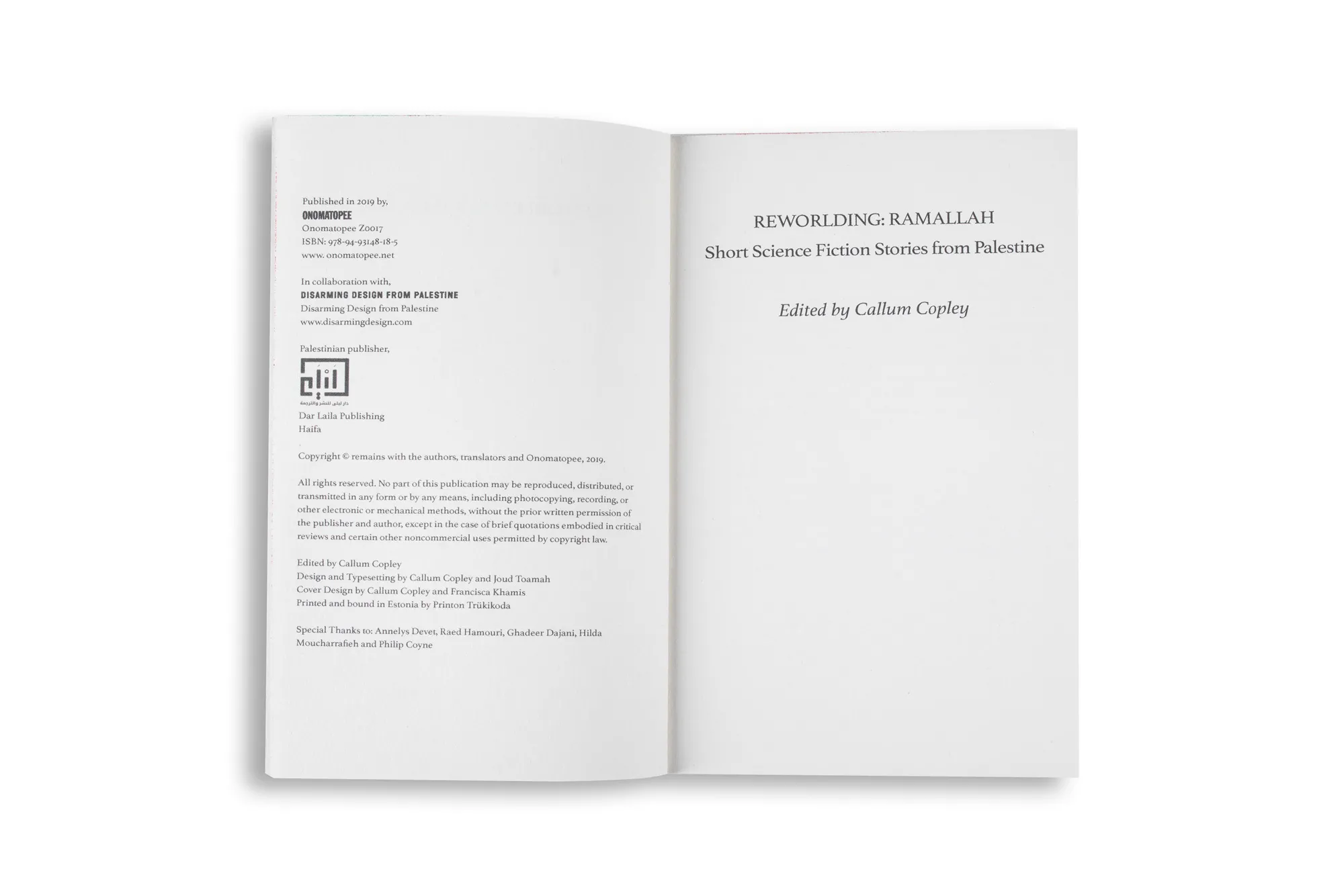 Image of Reworlding Ramallah: short science fiction stories from Palestine