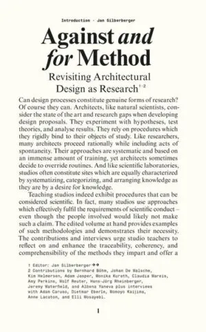 Image of Against And For Method - Revisiting Architectural Design As Research