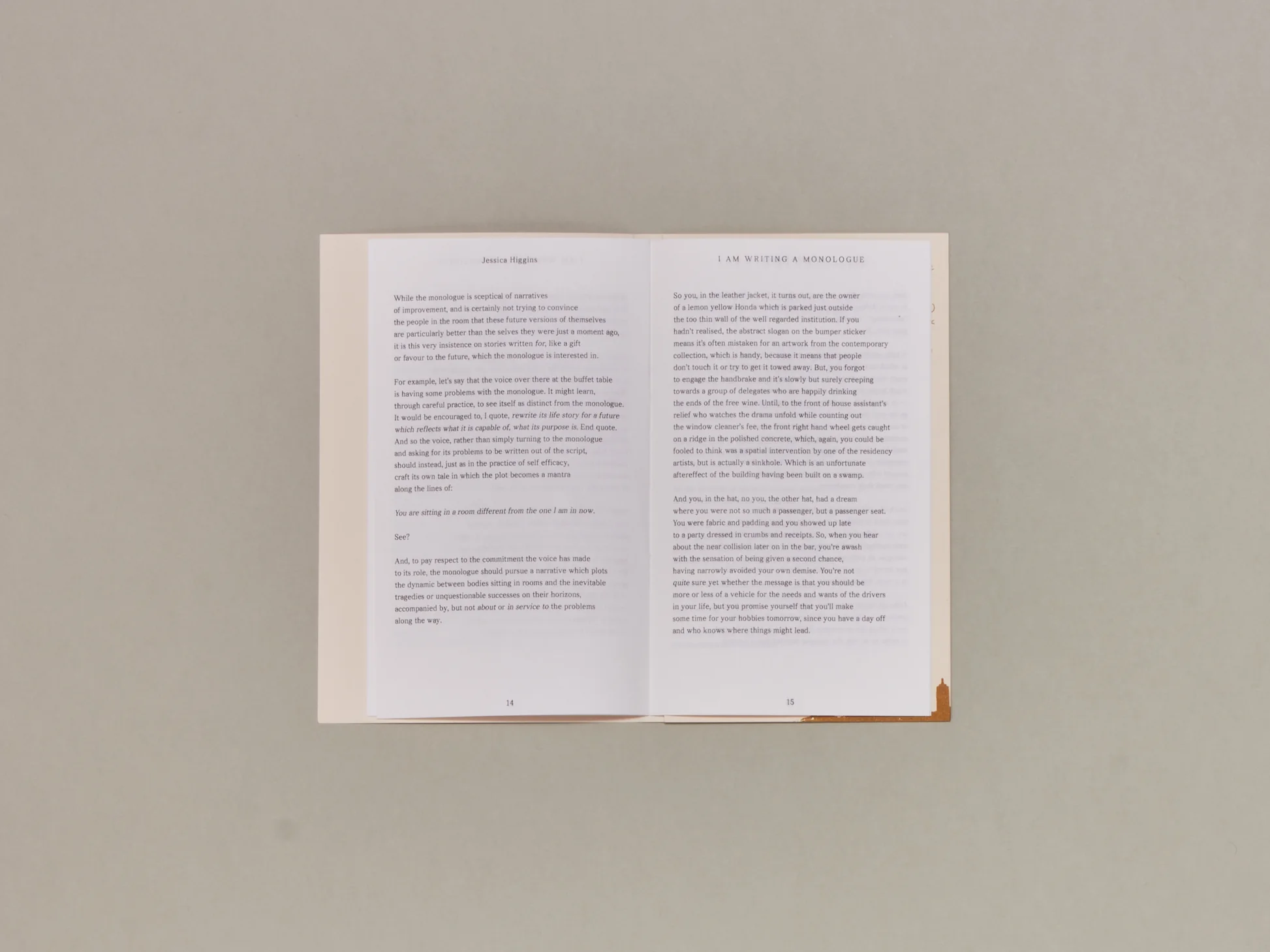 Image of Jessica Higgins – I AM WRITING A MONOLOGUE