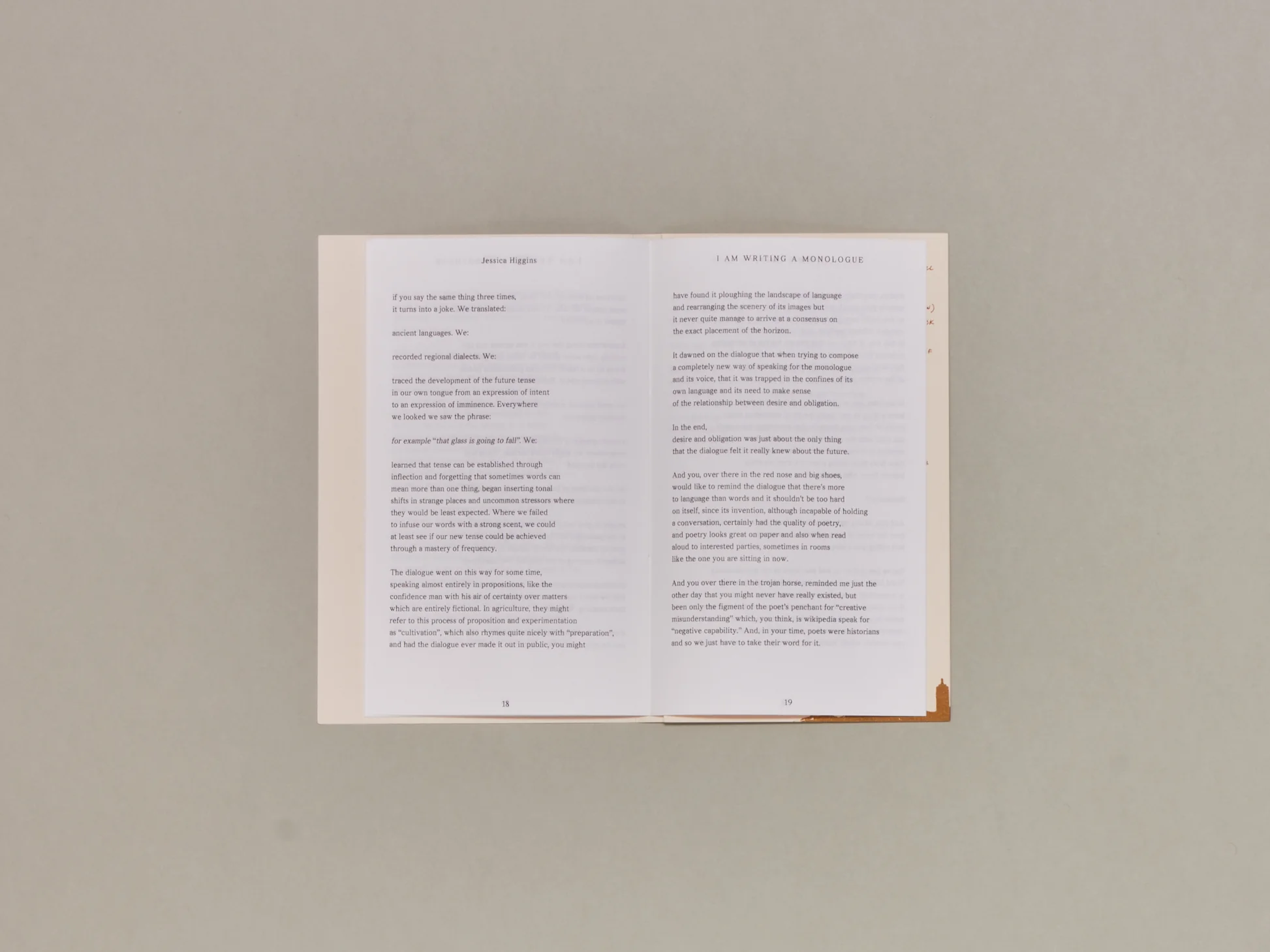 Image of Jessica Higgins – I AM WRITING A MONOLOGUE