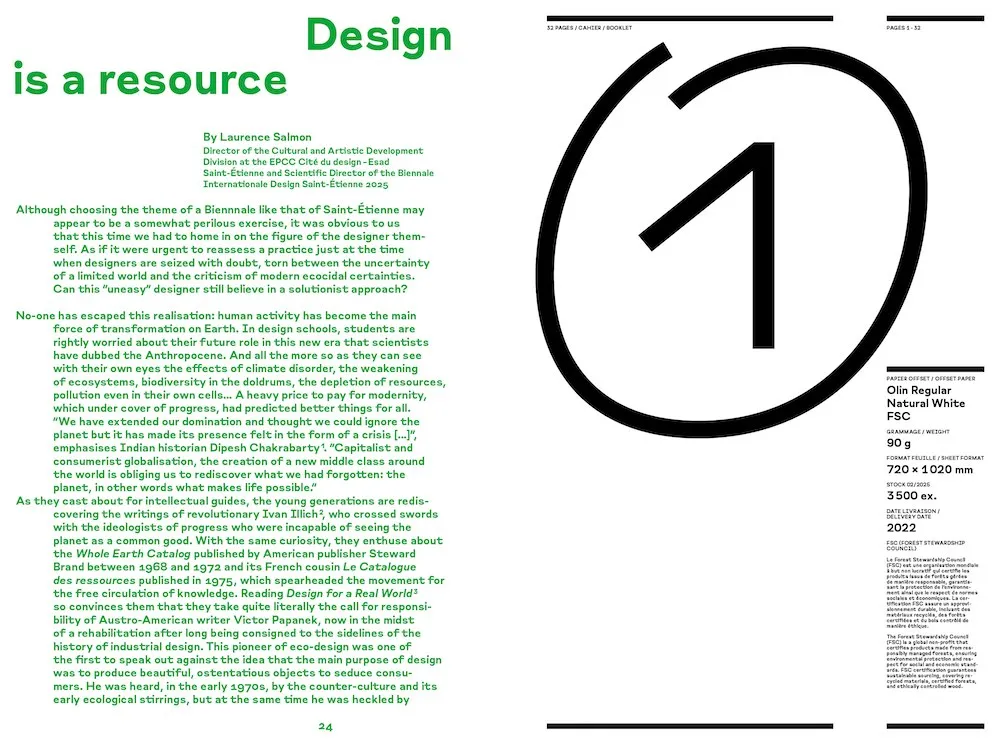 Image of Biennale Internationale Design Saint-Étienne 2025 – Ressource(s), présager demain
