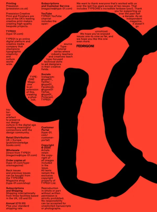 TYPEONE Issue 10 . Published by TYPEONE, 2025
