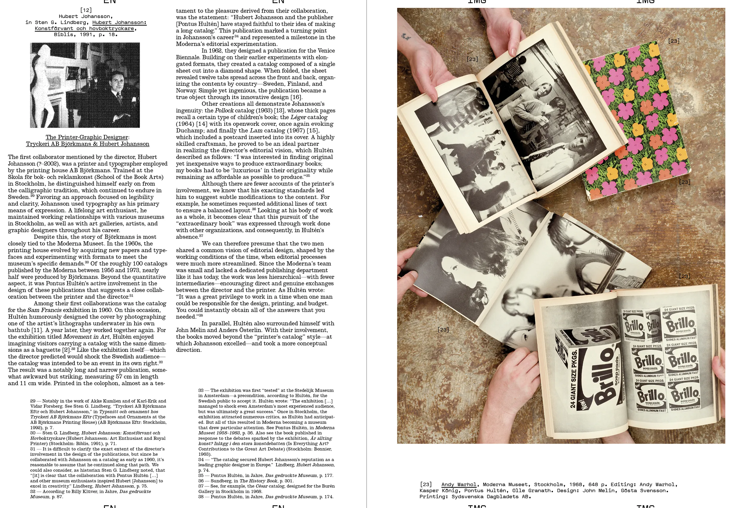 Image of Revue Faire – To look at things #54 – The Director, the Graphic Designer, and the Printer: Pontus Hultén and the Making of the Catalog, 1960-1973
