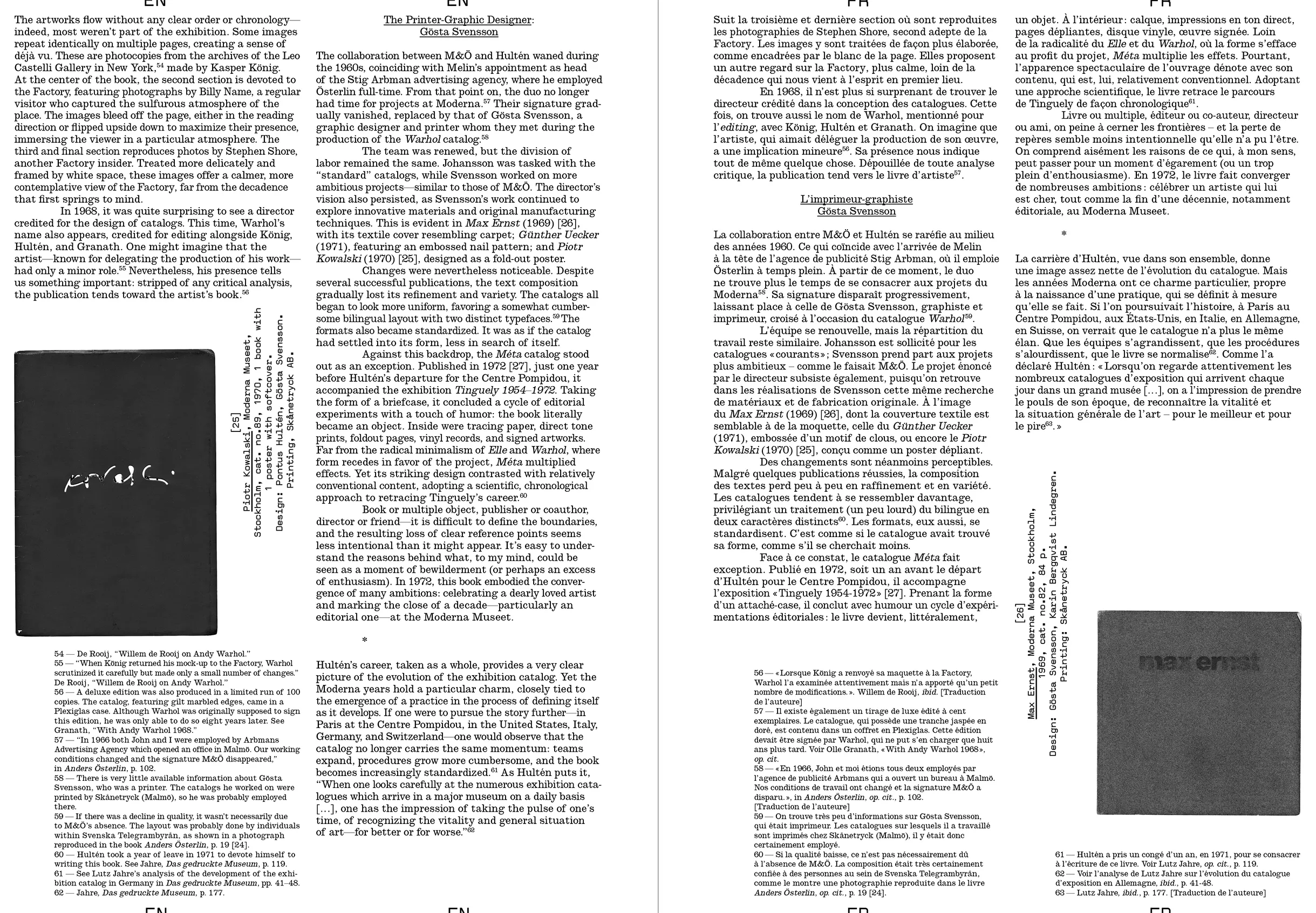 Image of Revue Faire – To look at things #54 – The Director, the Graphic Designer, and the Printer: Pontus Hultén and the Making of the Catalog, 1960-1973