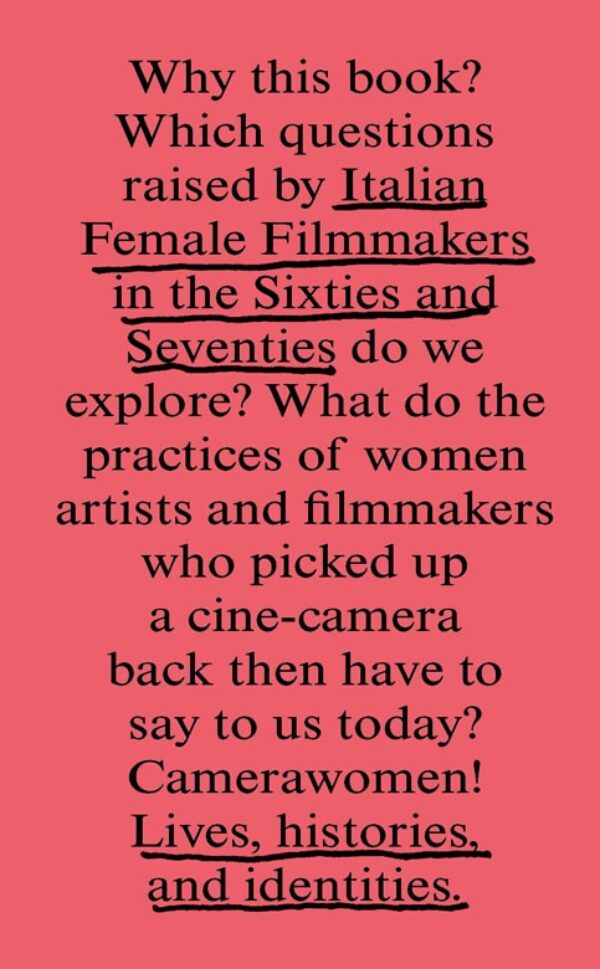 Italian Female Filmmakers in the Sixties and Seventies – Lives, Histories, and Identities by C. Subrizi, P. Ugolini, M. Alicata (eds). Published by Lenz Press, 2026 Italian Female Filmmakers in the Sixties and Seventies – Lives, Histories, and Identities by C. Subrizi, P. Ugolini, M. Alicata (eds). Published by Lenz Press, 2026